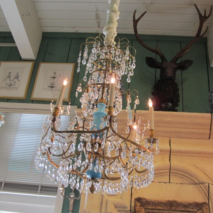 19th C. Baltic 8 Light Chandelier - Image 2