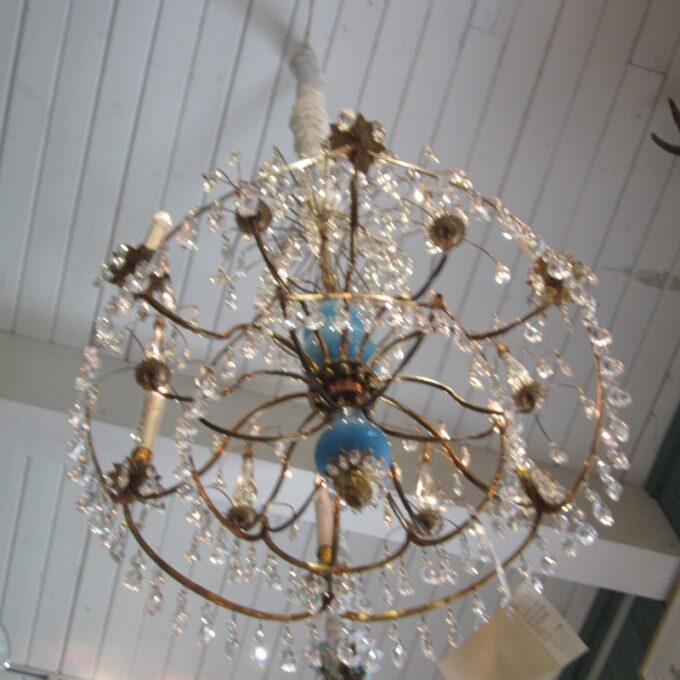 19th C. Baltic 8 Light Chandelier - Image 3