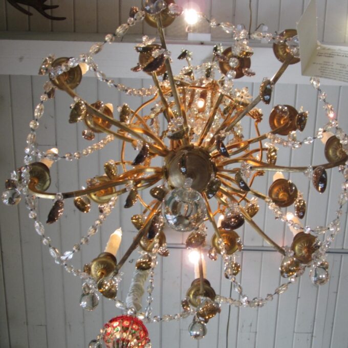 Louis XVI Bronze Dore & Baccarat Chandelier - Image 3