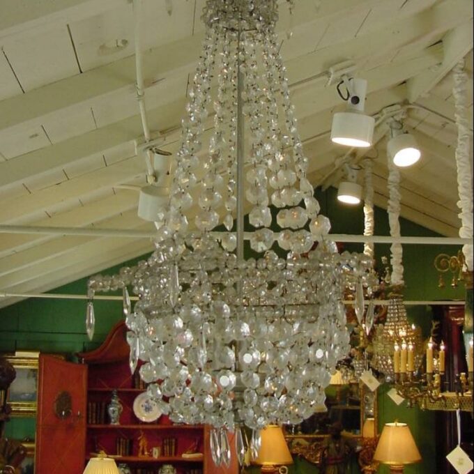 19th C. Beaded Crystal Chandelier
