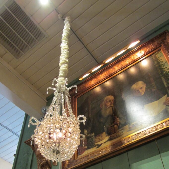 19th C. Beaded Crystal Chandelier - Image 3