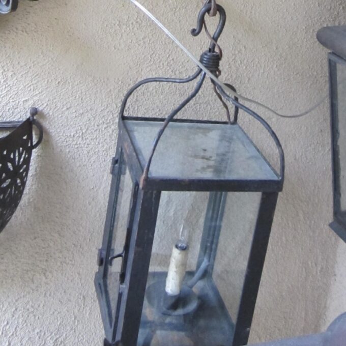 Simple Iron Lantern With Bracket - Image 2