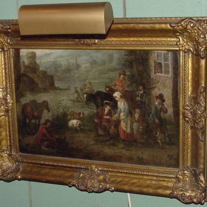 Villagers tending to travelers 18th Century