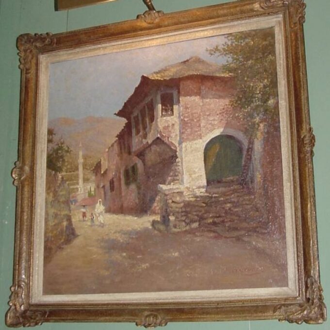 A street Scene Painted by William Anderson