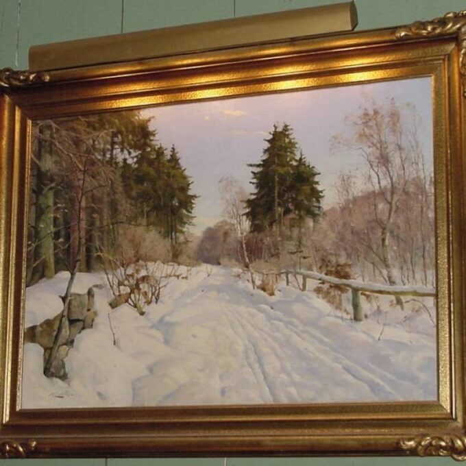 Winter Scene Of A Country Road By Harald Pryn