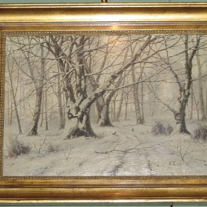 Winter Scene By Christian Alexander Schmidt - Image 2