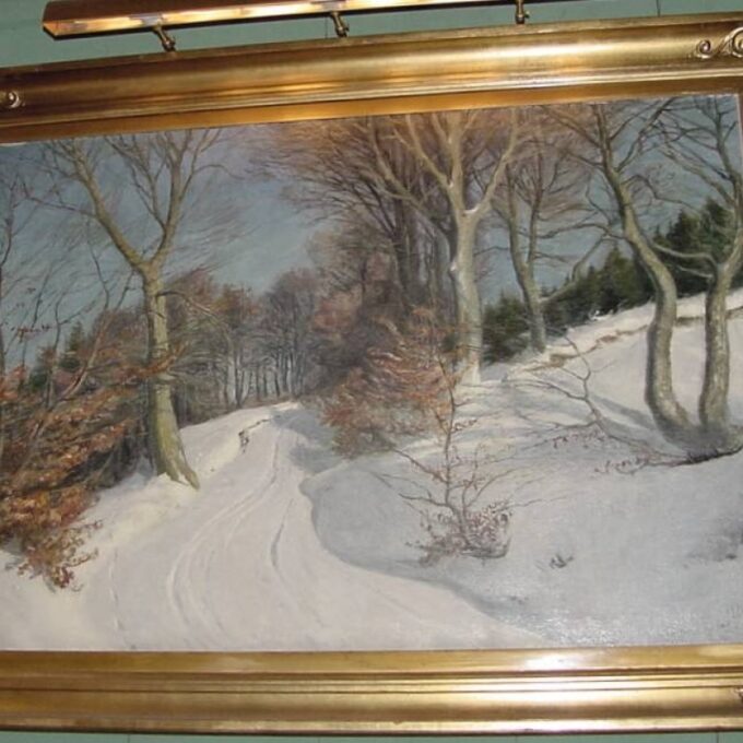 Winter Scene On A Country Road By Hans Egersnap - Image 2