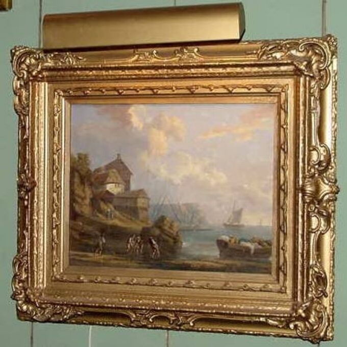 18th Century Painting Fisherman Hauling In their Nets