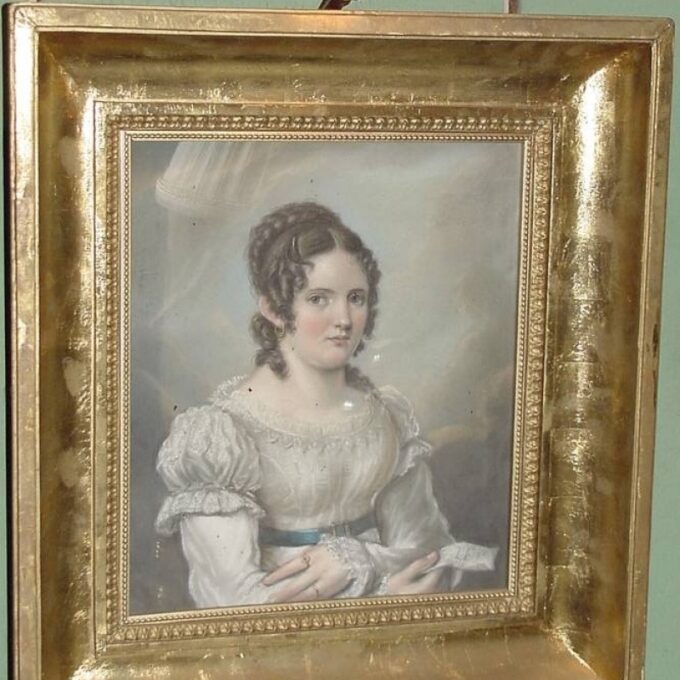 Portrait Of A Young Lady Holding A Letter