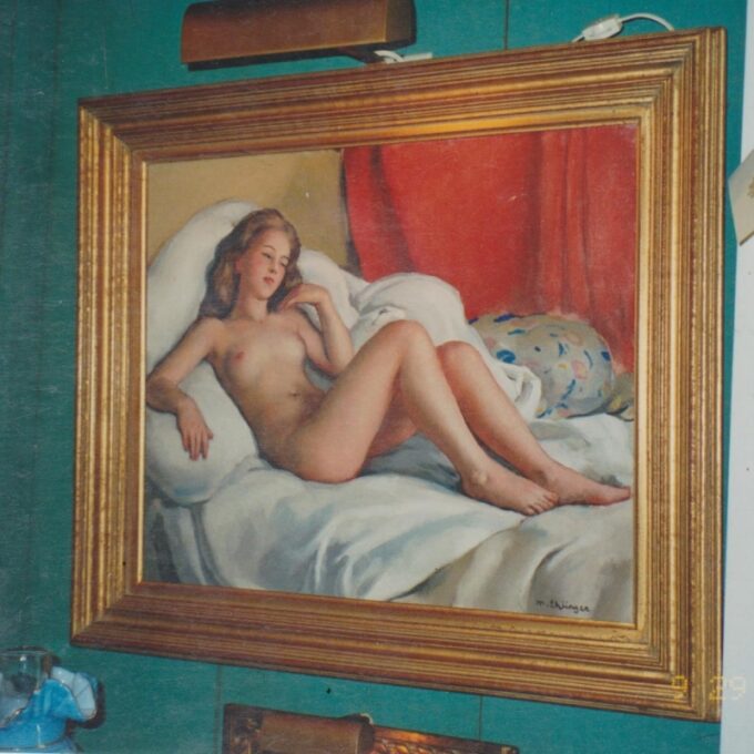 Painting Of A Nude Woman By Maurice Ambroise Ehlinger - Image 2