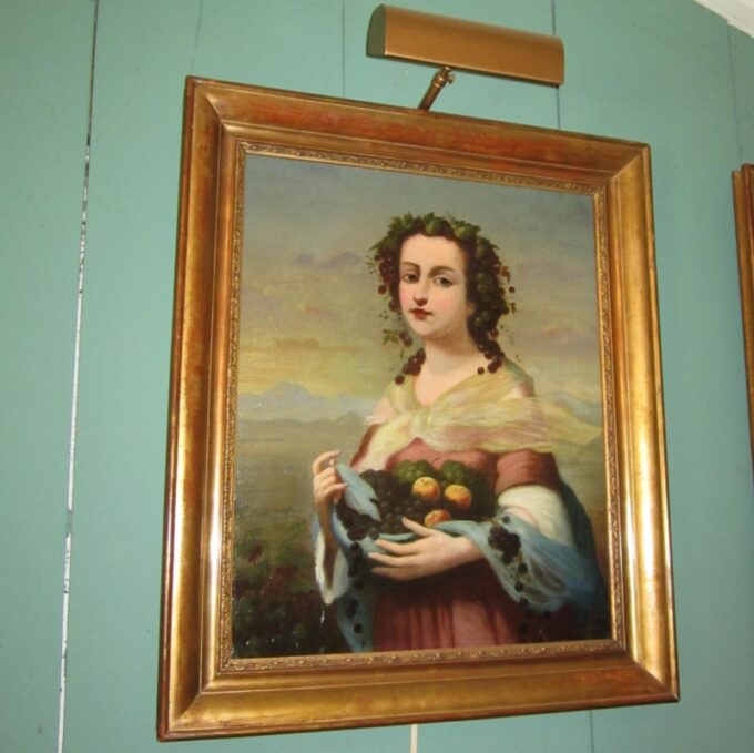 Set Of Four Paintings Depicting The Four Seasons