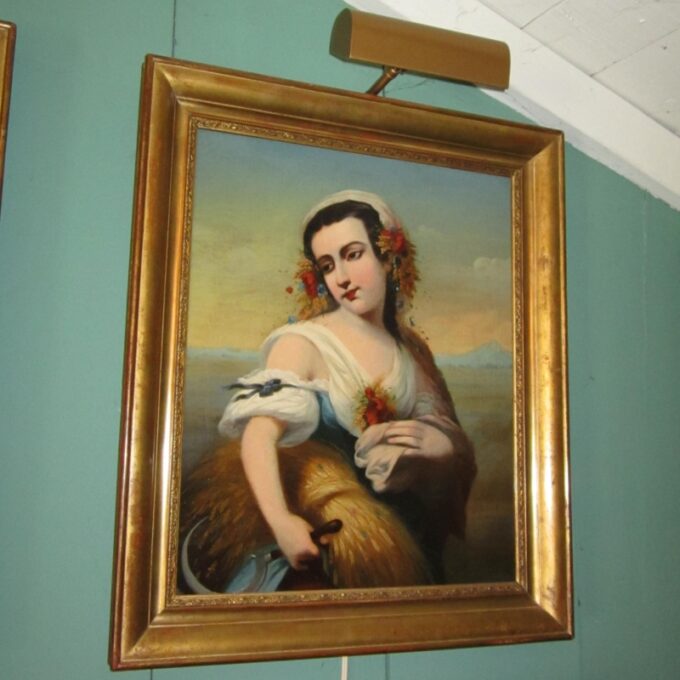 Set Of Four Paintings Depicting The Four Seasons - Image 2