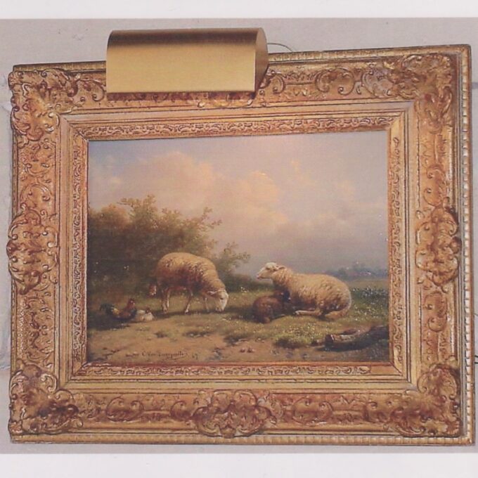 Sheep And Chicken In A Pasture By Cornelis - Image 2