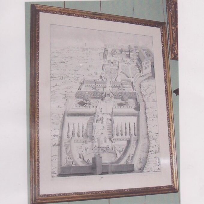 Large 18th Century Engraving Of The Palace & Gardens Of The Marquis - Image 2