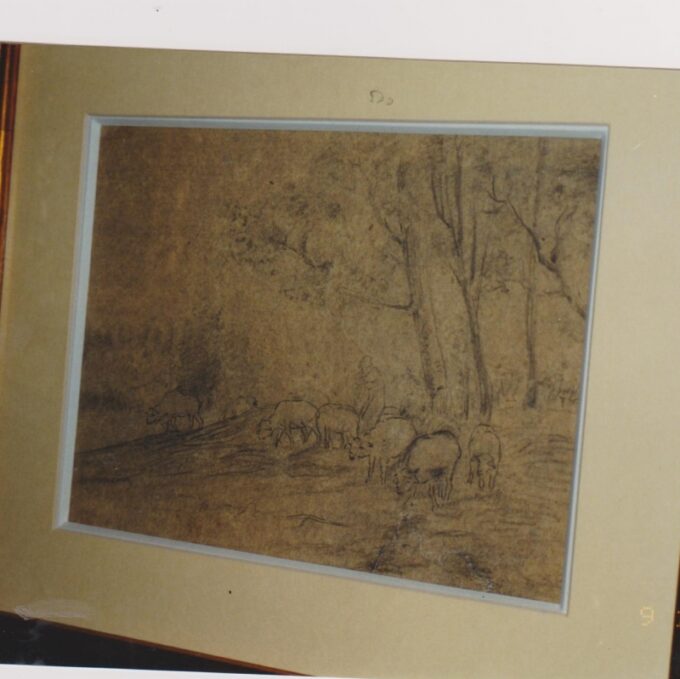 A Shepherd And His Flock 19th Century