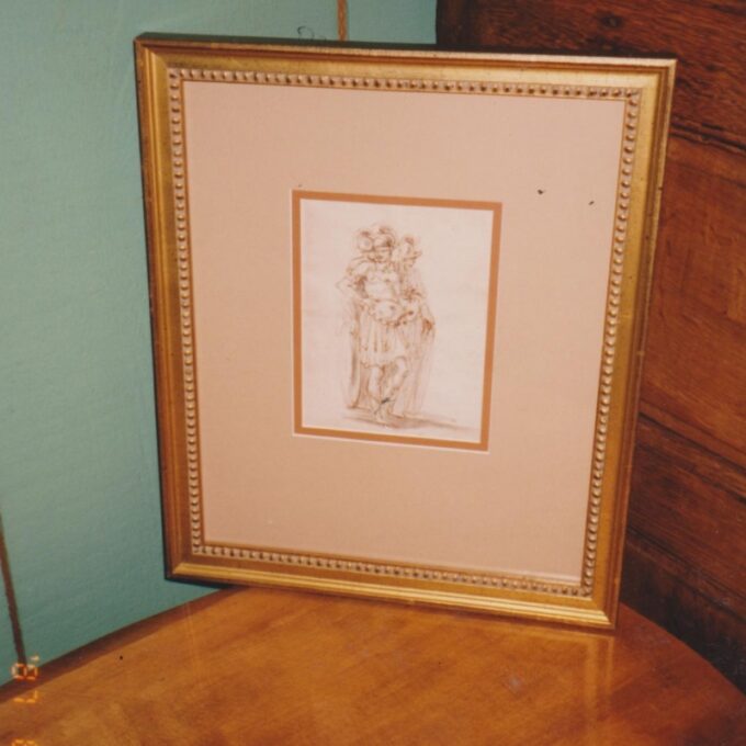Pair 18th Century Drawings Of Soldiers - Image 2