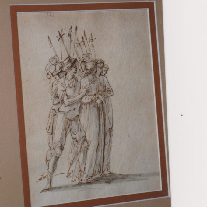 Pair 18th Century Drawings Of Soldiers - Image 3