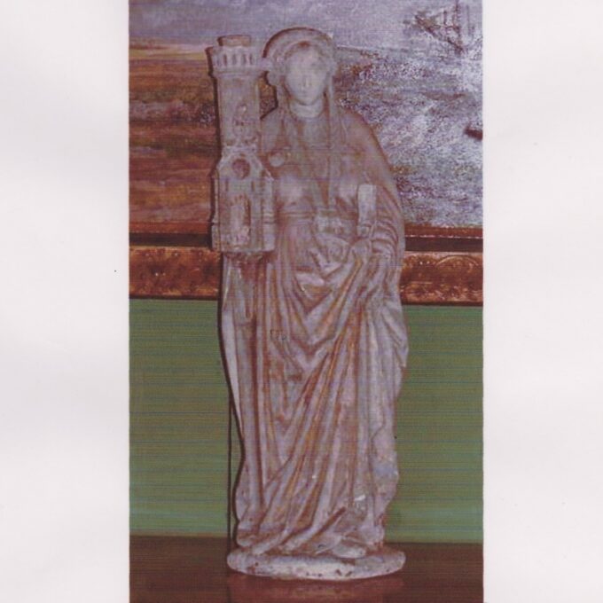 A Good 16th Century Stone Carving Of Santa Barbara - Image 3