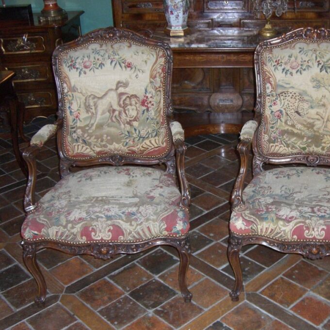 Pair Of 18th Century Regence Fauteuils - Image 2