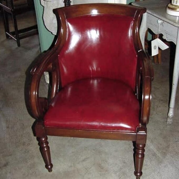 Empire Style Mahogany Chair Early 20th Century