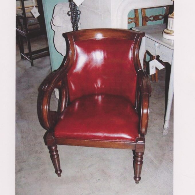 Empire Style Mahogany Chair Early 20th Century - Image 2
