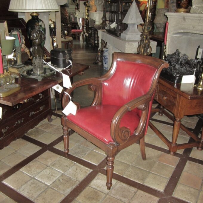 Empire Style Mahogany Chair Early 20th Century - Image 3