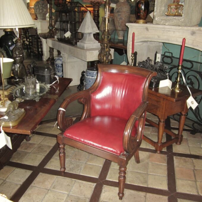 Empire Style Mahogany Chair Early 20th Century - Image 4