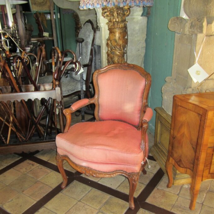 Petite 18th Century Louis XV Country French Fauteuil C.1770
