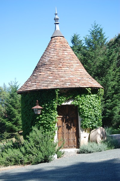 Little Tour Constructed with 18th C. Roof Tile , 18th C. Zink Finial , the Door is 17th C. and an 18th Century Window 'Oeil De Boeuf'