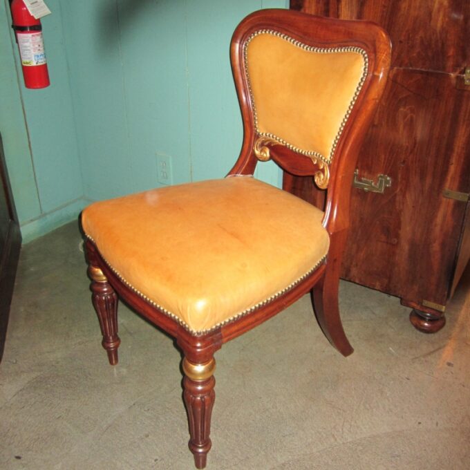 William IV Side Chair In Mahogany And Parcel Gilt Wood - Image 2