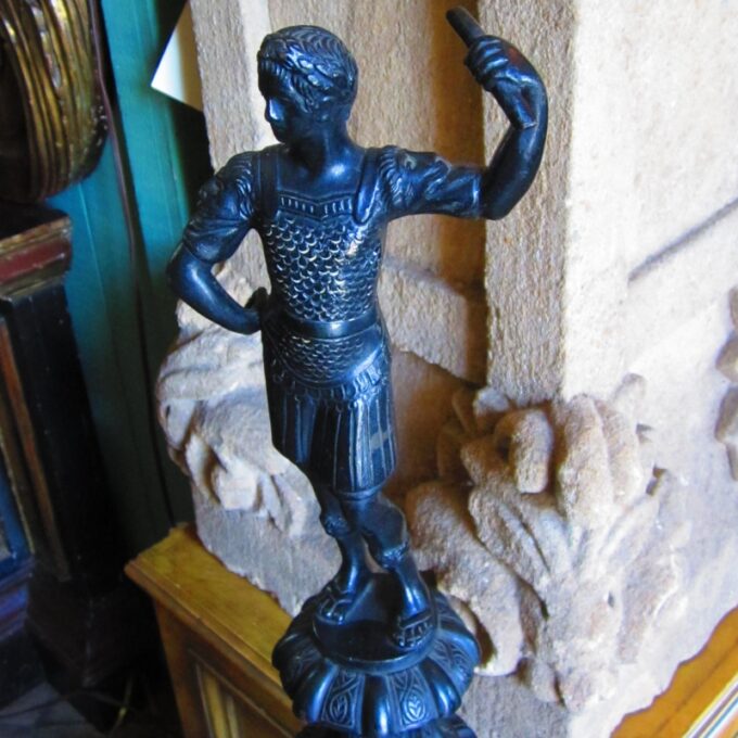 Very Good Pair Of Bronze Renaissance Revival Andirons - Image 2