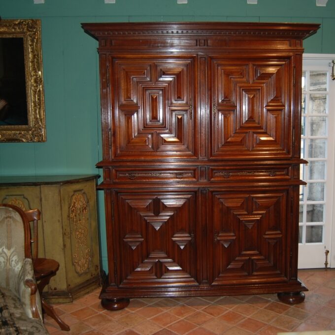 Very Rare 17th Century Henry IV Armoire A Deux Corps