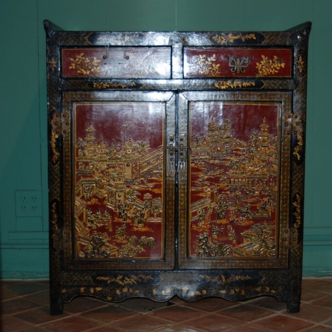 Pair Of 19th Century Chinese Scarlet Cabinets - Image 2