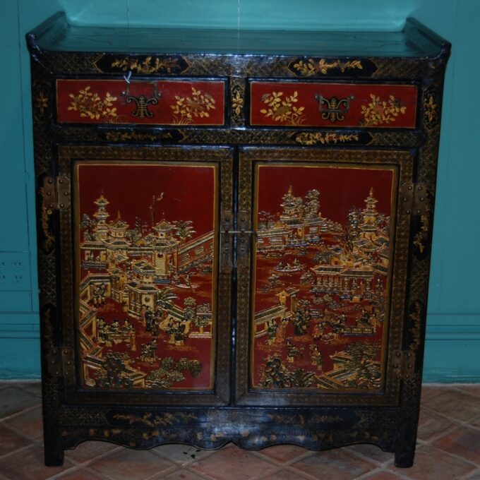 Pair Of 19th Century Chinese Scarlet Cabinets - Image 3