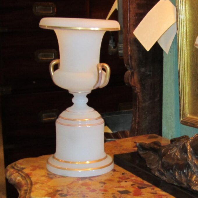 Very Good Pair 19th Century Charle X Opaline Urns - Image 3