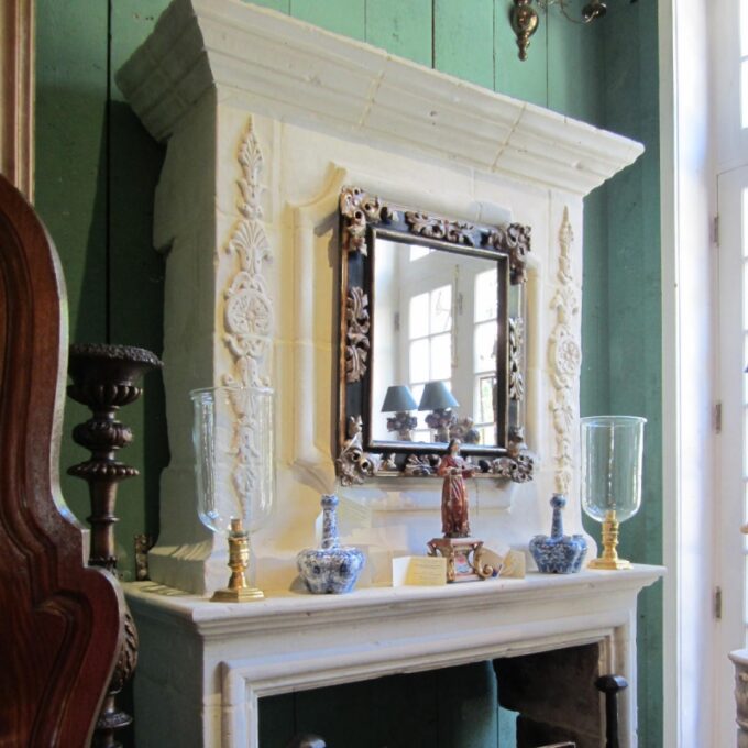 17th Century Louis XIII Trumeau Fireplace