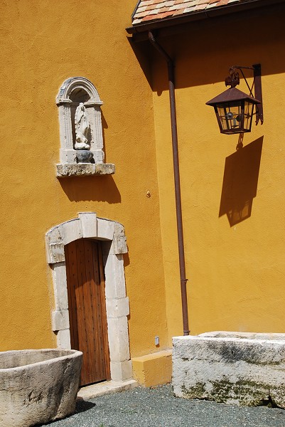 Iron Work La Maison Francaise , Gothic Entrance Door, Niche and Troughs