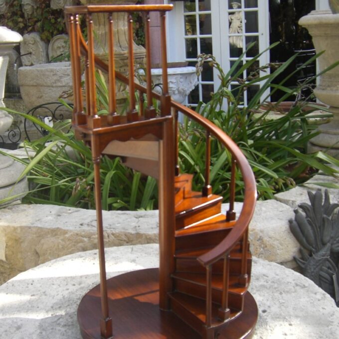 Mahogany Apprentice Model Of A Staircase
