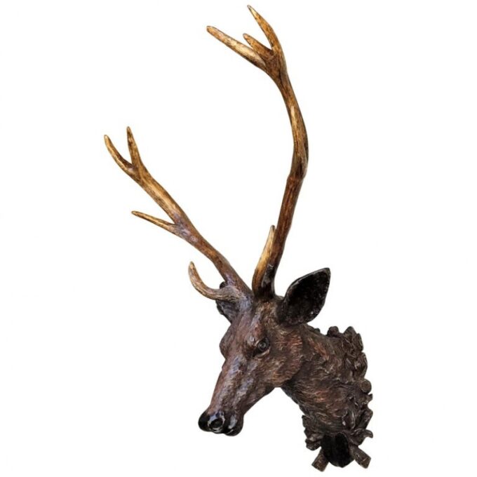 A Very Good 19th Century Black Forest Stag Head