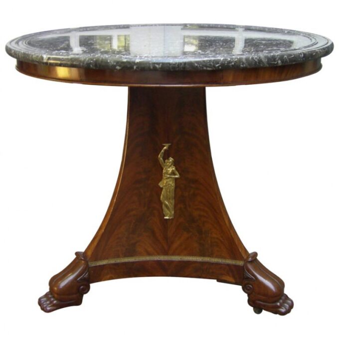 19th C. Empire Gueridon Table. Estampille Jacob