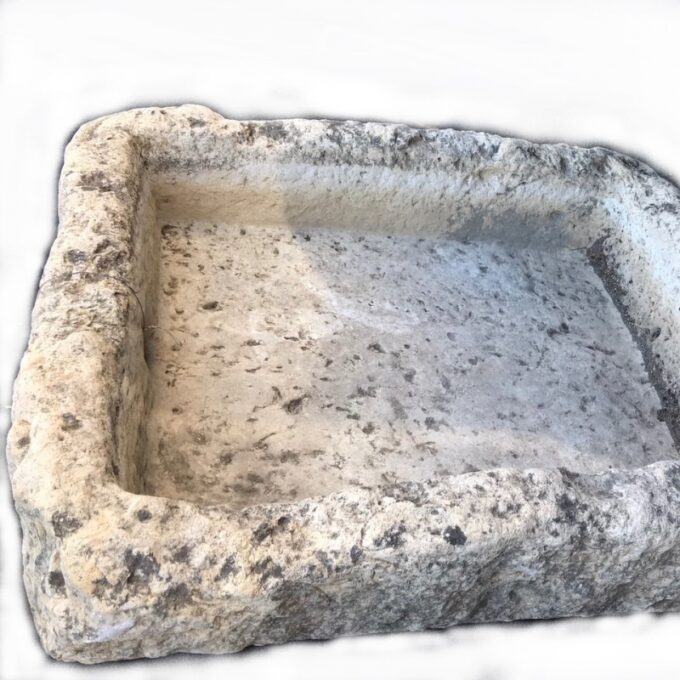Hand Carved Stone Container Tub Sink Planter Trough Planter Farm Antique Melrose - Image 2