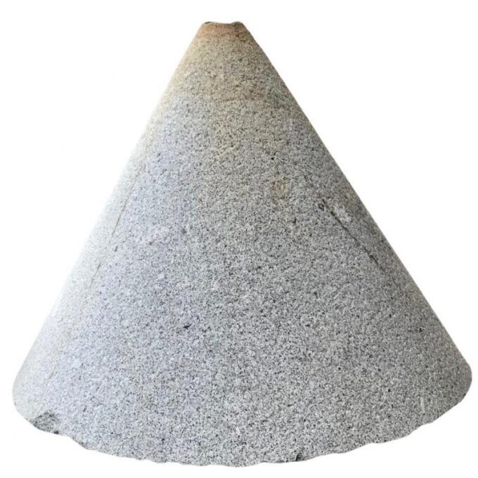 Large Granit Conic Architectural Element Ancient Oil Mill Olive Press historic