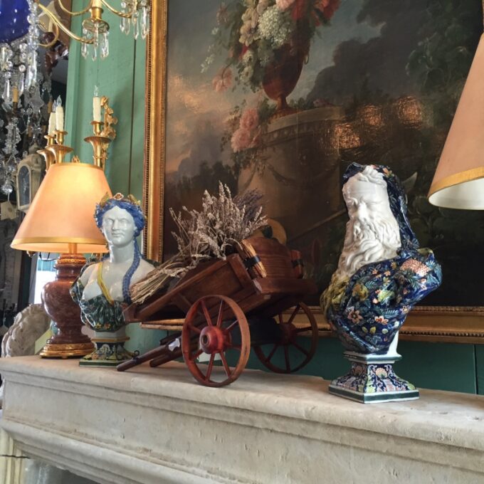 A Beautiful Pair of 19th Century Faience Of Rouen Depicting Summer and Winter. - Image 2