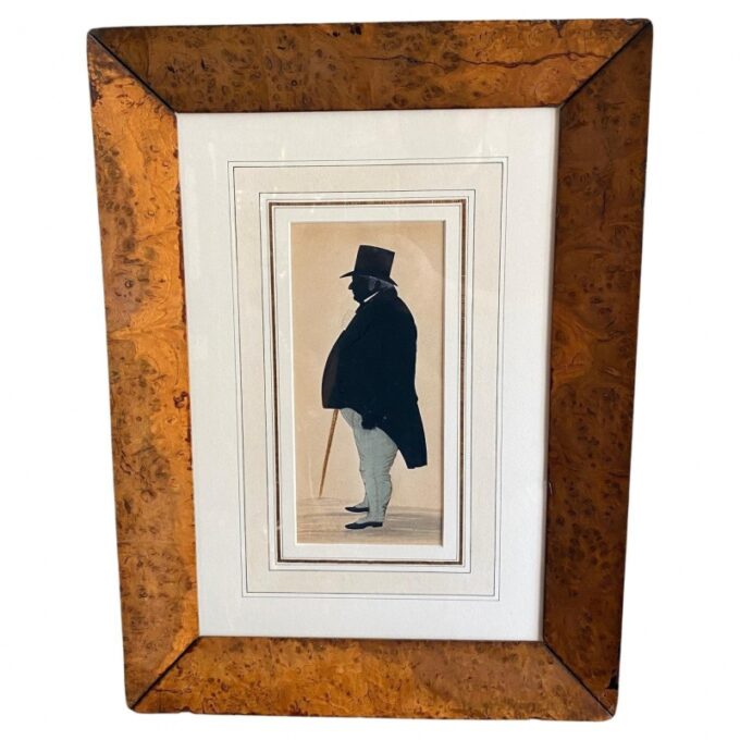 Wall decoration art silhouette Framed black & white Antique Los Angeles gallery