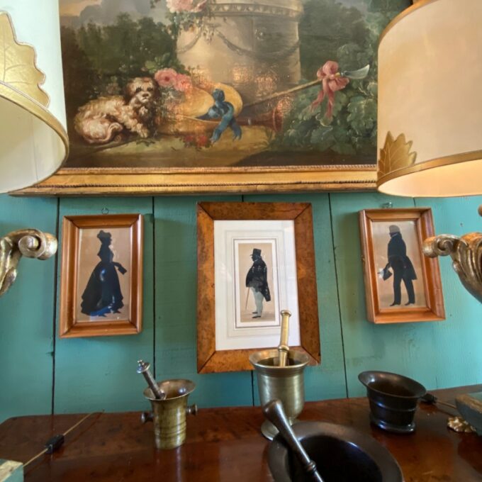 Wall decoration Art Pair Silhouettes Black Framed Antique Los Angeles gallery - Image 2