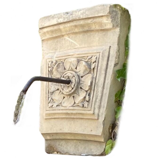 18th Century Hand Carved Stone plaque Fountain Head