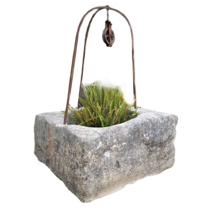 Important Gothic Well head Carved Stone