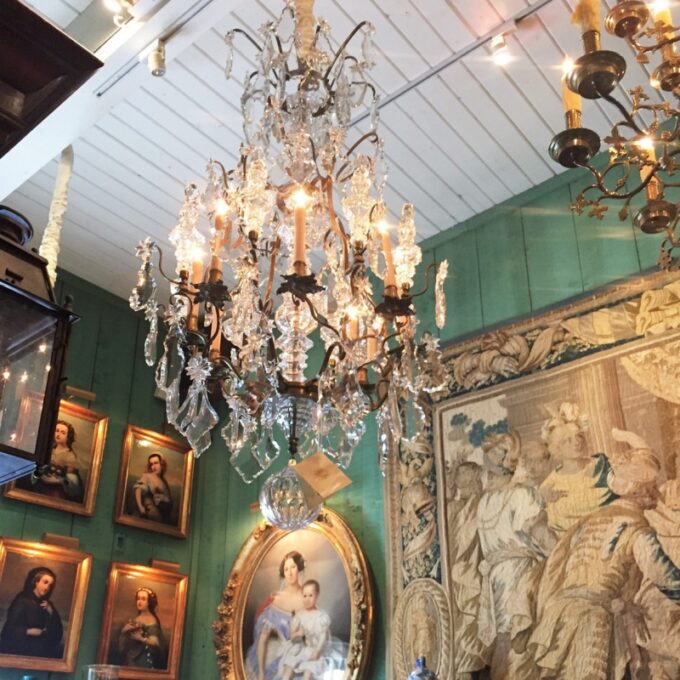 Large Baccarat Crystal Antique Chandelier Dining ceiling 8 light fixture pendant - Image 3