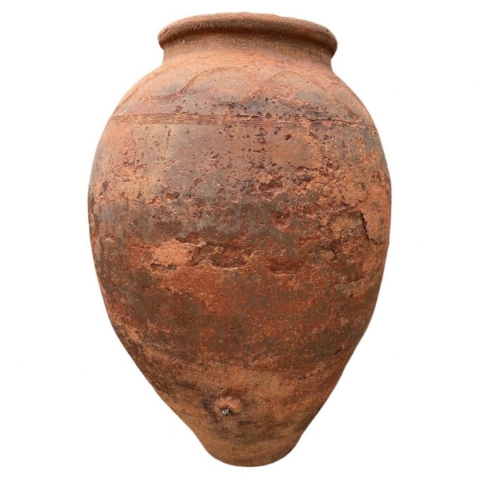 Large Antique  terracotta Olive Oil Jar Garden Urn pot planter dealer CA