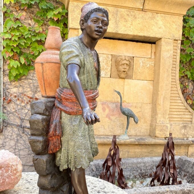 GOLDSCHEIDER Blackamoor Statue POLYCHROME-PAINTED TERRACOTTA BUST OF A Black Boy - Image 2